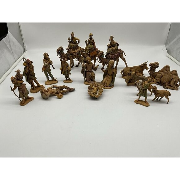 1983 Fontanini Depose Italy Nativity Figurines W/Spider Mark 5" Set of 17 VTG - Picture 3 of 16
